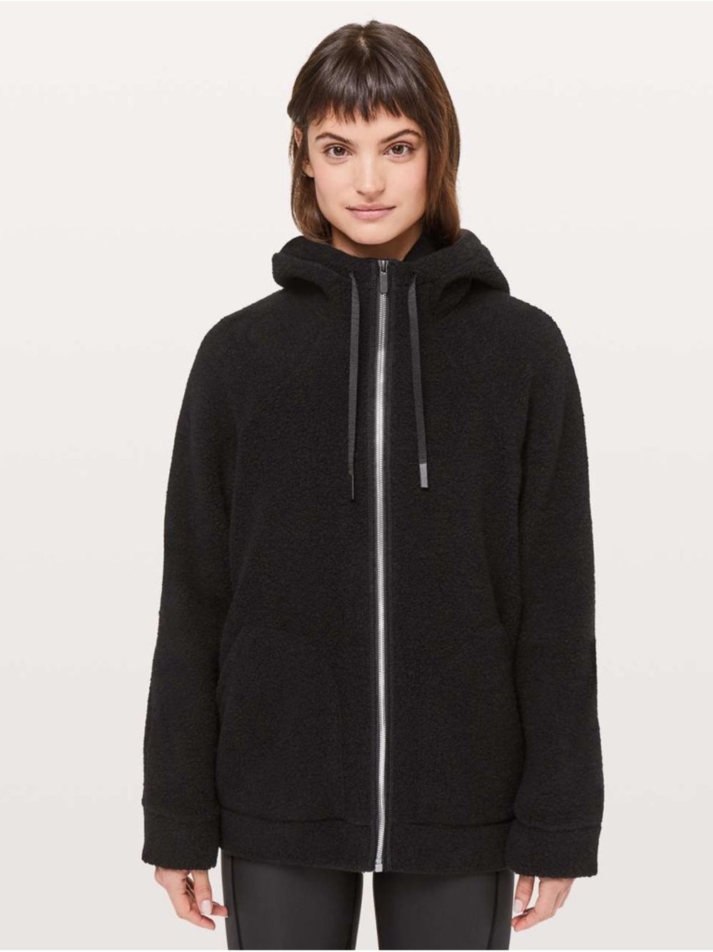 lululemon athletica Black Teddy Zip-Up Jacket size tag missing, fits like large - Picture 7 of 7